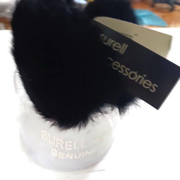 Genuine Rabbit Fur Earmuffs,Black - Picture 4 of 4